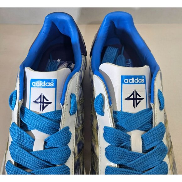 Adidas Men's Tie-Dye Blue/White/Turquoise Uprock 4E Superstar Sneakers Size 8.5 - Picture 11 of 16